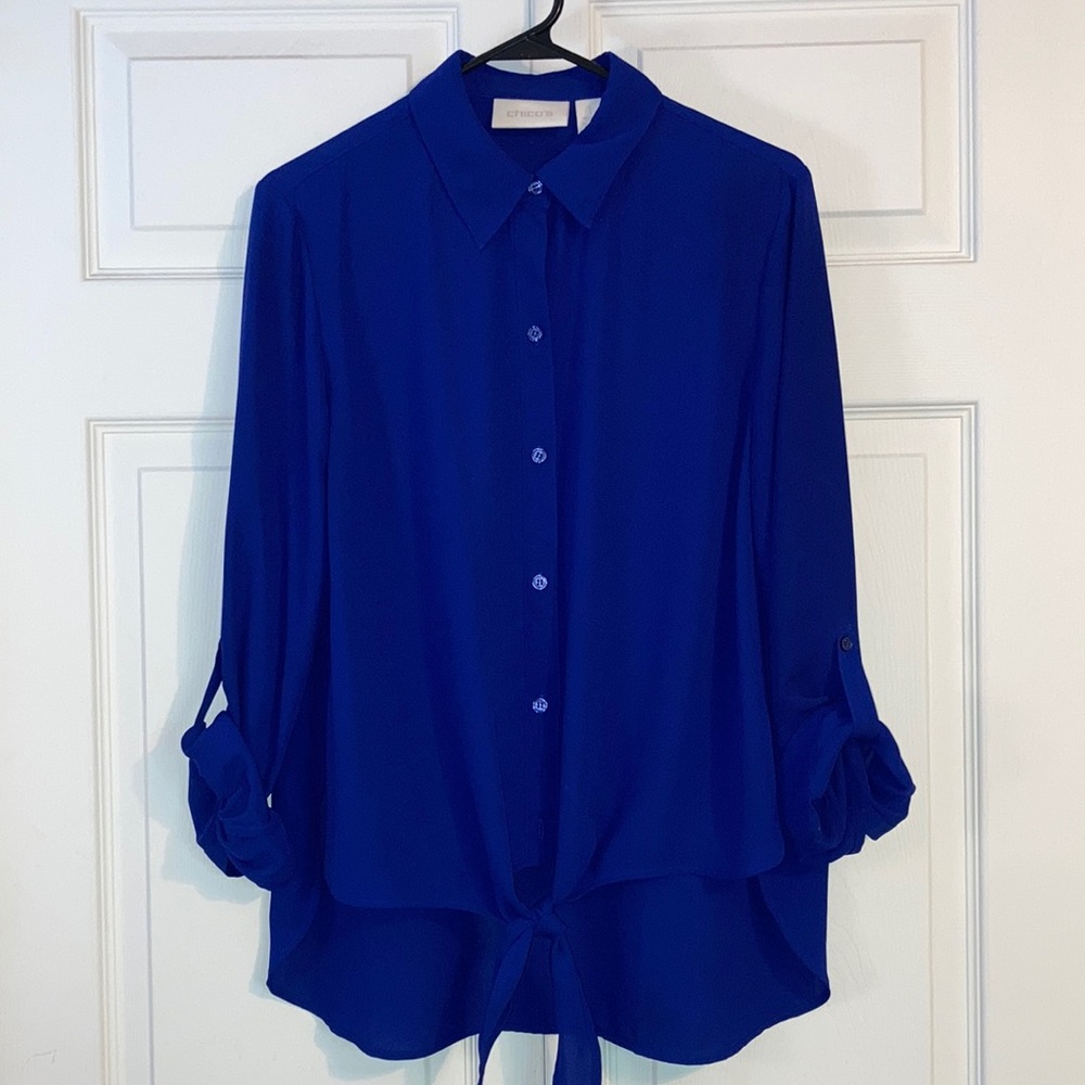 Chico’s tie-front blouse